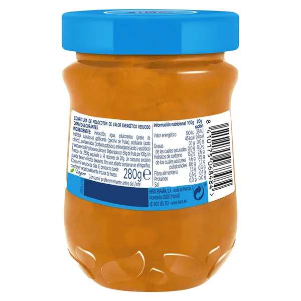 Mermelada de melocotón 0% azúcares añadidos Hero 280 g 3
