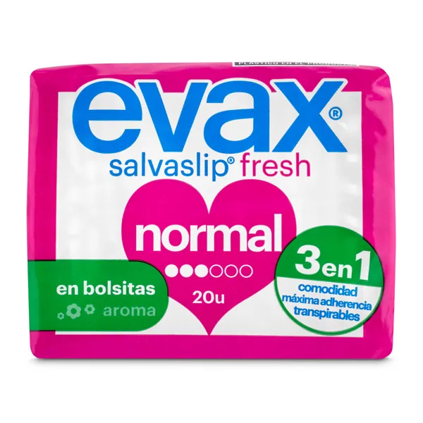 Protegeslips fresh normal plegado en bolsitas Evax bolsa 20 unidades 2