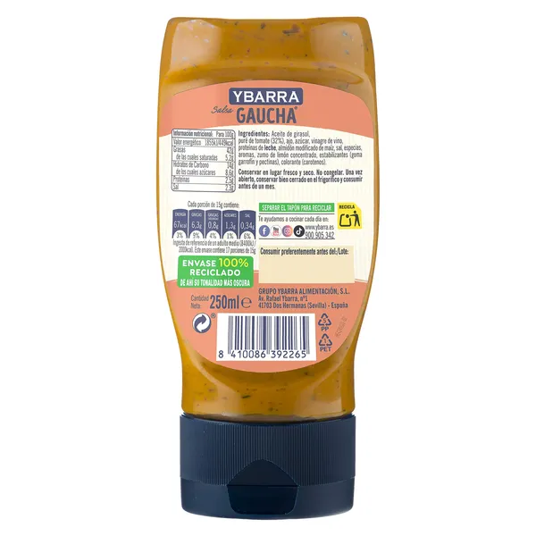 Salsa gaucha Ybarra 250 ml 2