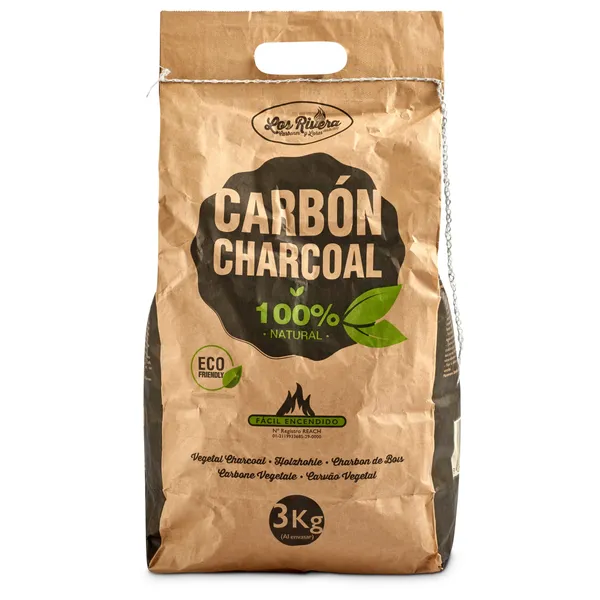 Carbón vegetal Los rivera bolsa 3 Kg 2