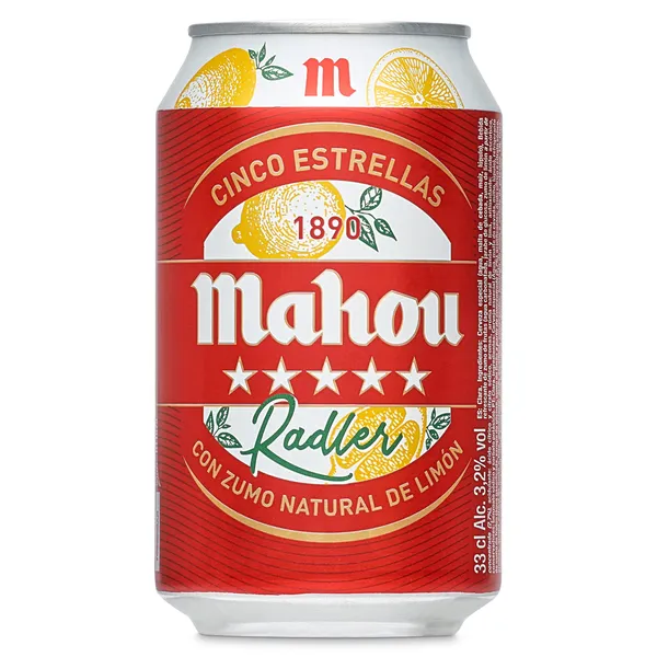 Cerveza radler Mahou 5 Estrellas 33 cl