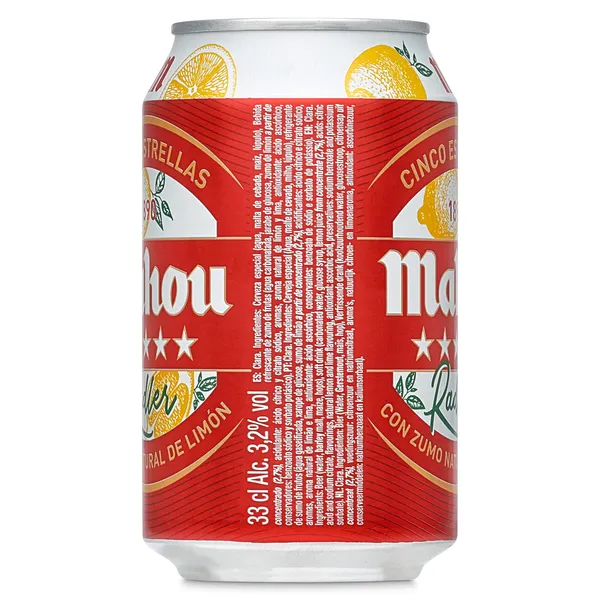 Cerveza radler Mahou 5 Estrellas 33 cl 2