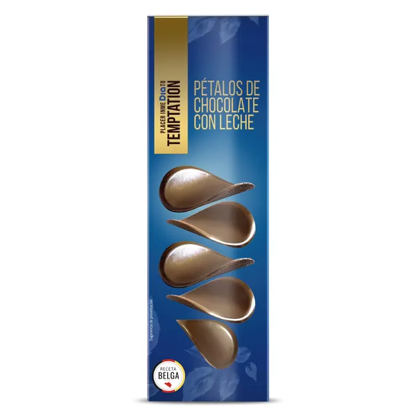 Pétalos de chocolate con leche Temptation de Dia caja 150 g 2
