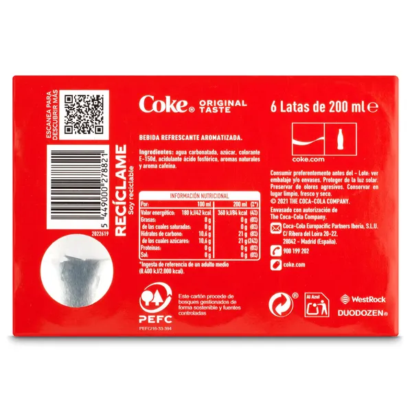 Coca-Cola mini 6 x 200 ml 4
