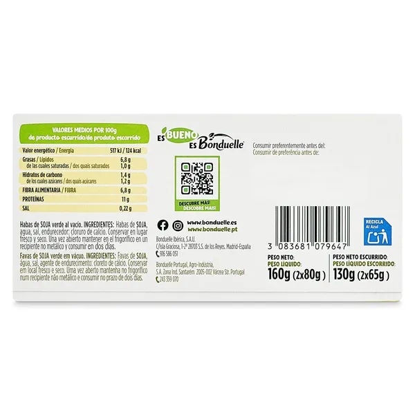 Edamame Bonduelle lata 2 x 80 g 3