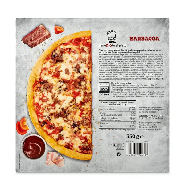 Pizza barbacoa Dia Al Punto 350 g 3