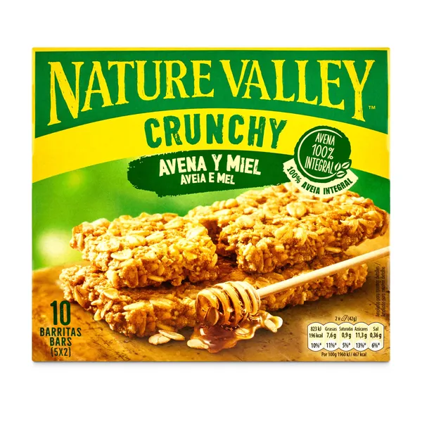 Barritas de cereales de avena y miel crunchy Nature Valley 210 g 2
