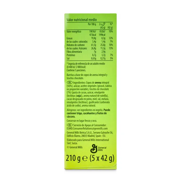 Barrita de avena y chocolate Nature Valley caja 210 g 3
