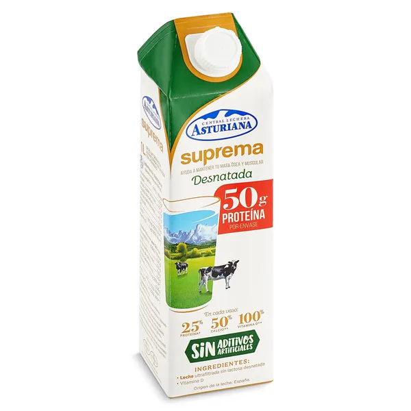 Leche desnatada suprema Asturiana 1 L 3