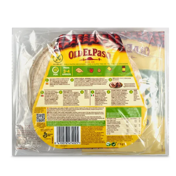 Tortillas sin gluten Old El Paso 216 g 2