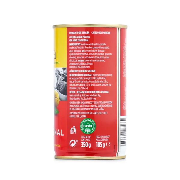 Aceitunas partidas aliñadas Jolca 185 g 2