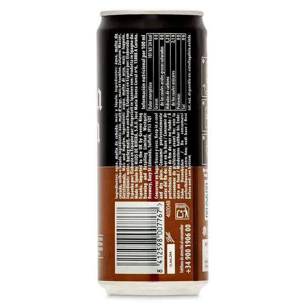 Cerveza tostada 0,0% alcohol Estrella Galicia 33 cl 3
