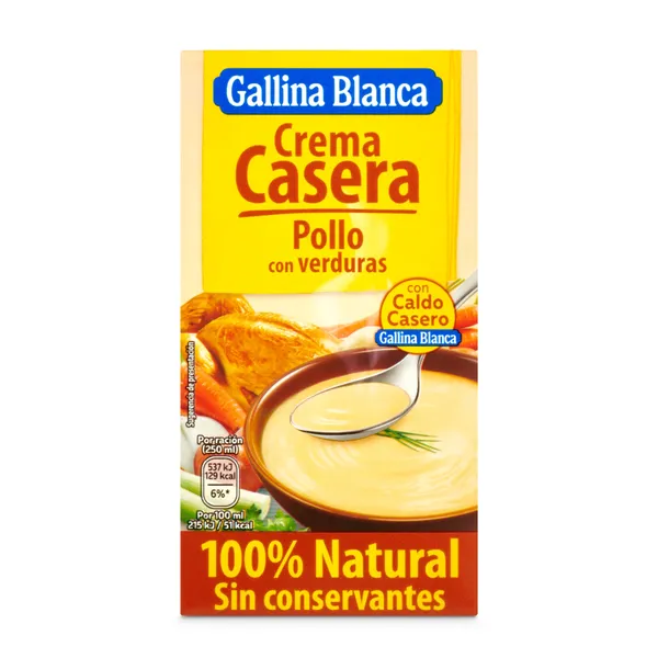 Crema de pollo con verduras Gallina Blanca 500 ml 2