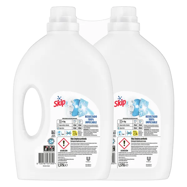 Detergente líquido limpieza profunda Skip 2 x 35 lavados 3