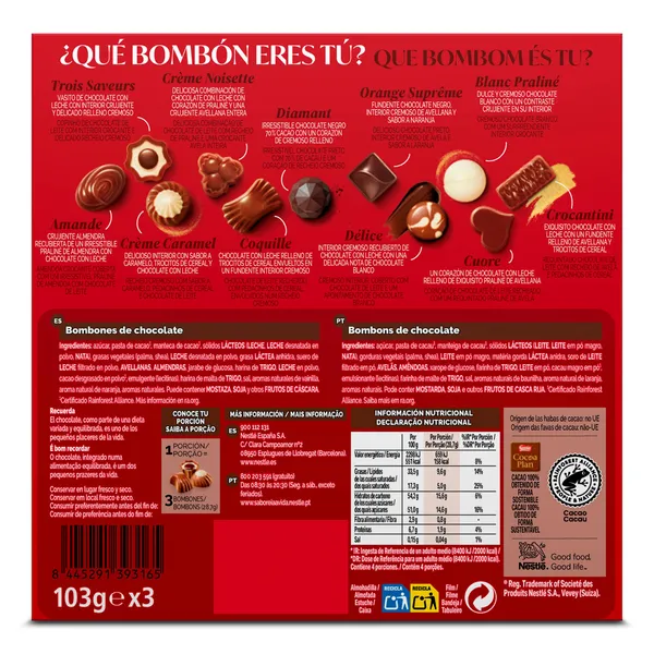 Bombones de chocolate Nestlé Caja Roja caja 3 x 100 g 2