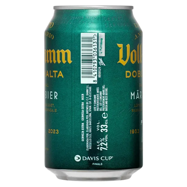 Cerveza doble malta Voll Damm 33 cl 4