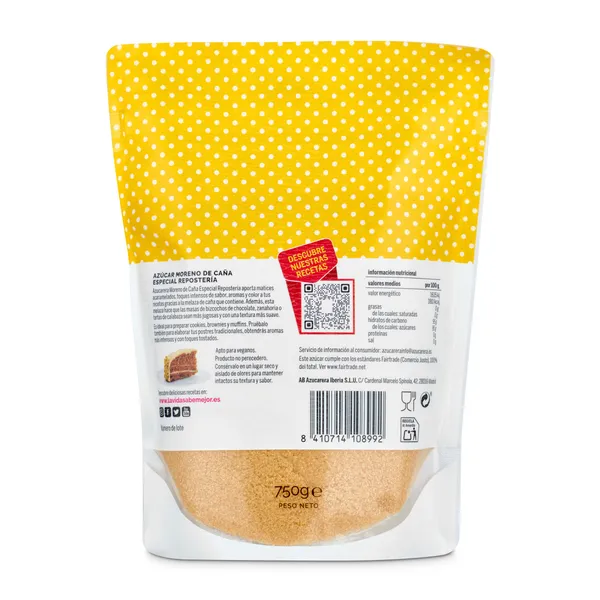 Azúcar moreno de caña Azucarera bolsa 750 g 2