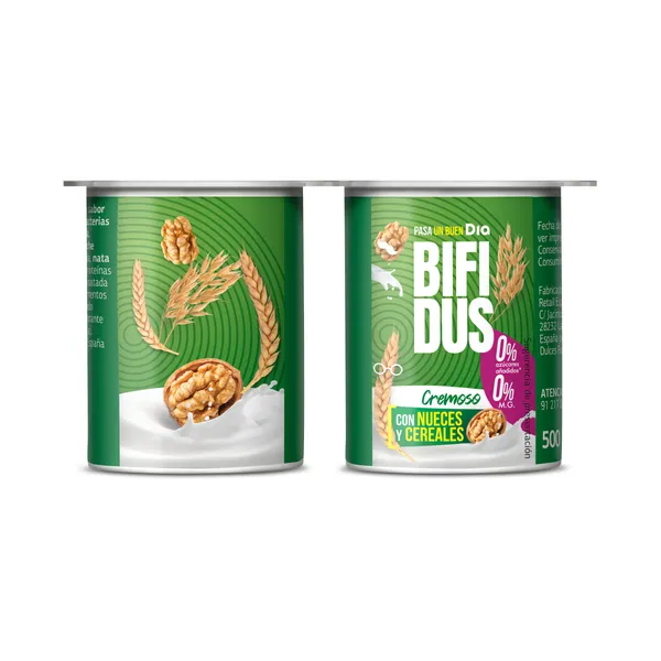 Bífidus con nueces y cereales doble 0% Dia 4 x 125 g 2