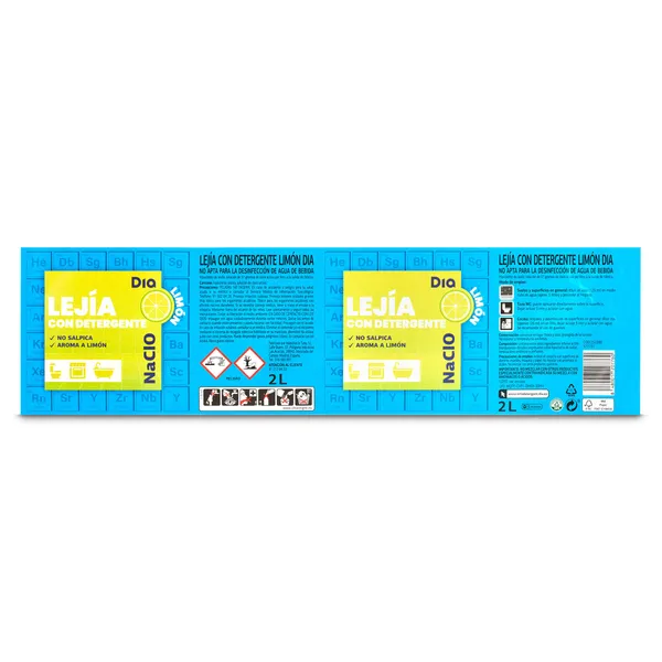 Lejía con detergente limón Dia 2 L 4