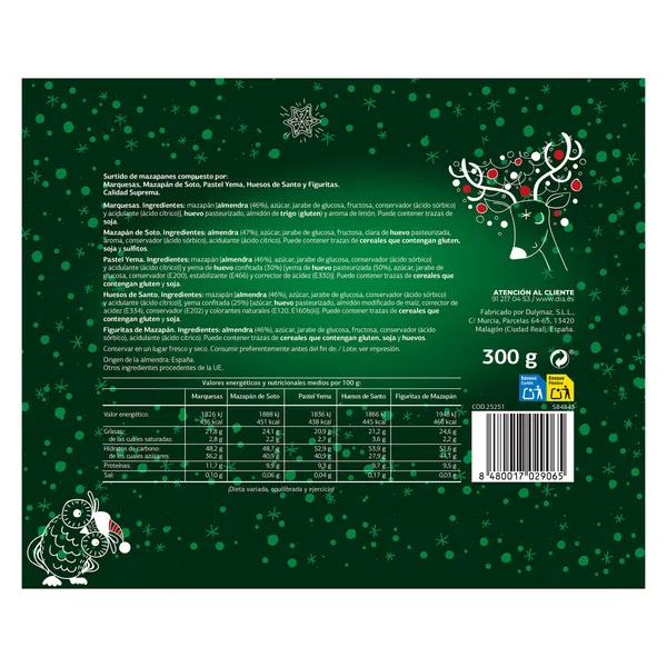 Surtido de mazapanes Dulce Noel Dia caja 300 g 3