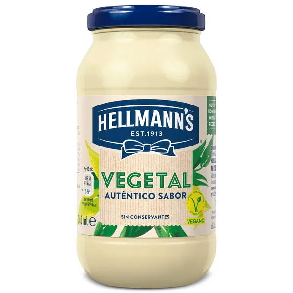 Salsa vegana Hellmanns frasco 280 ml