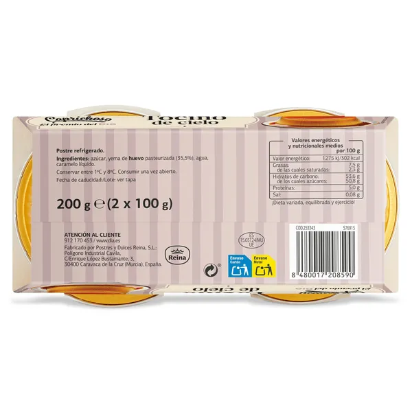 Tocino de cielo Caprichoso Dia pack 2 x 100 g 4