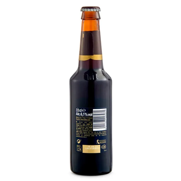 Cerveza lager dunkel Mahou Maestra botella 33 cl 2