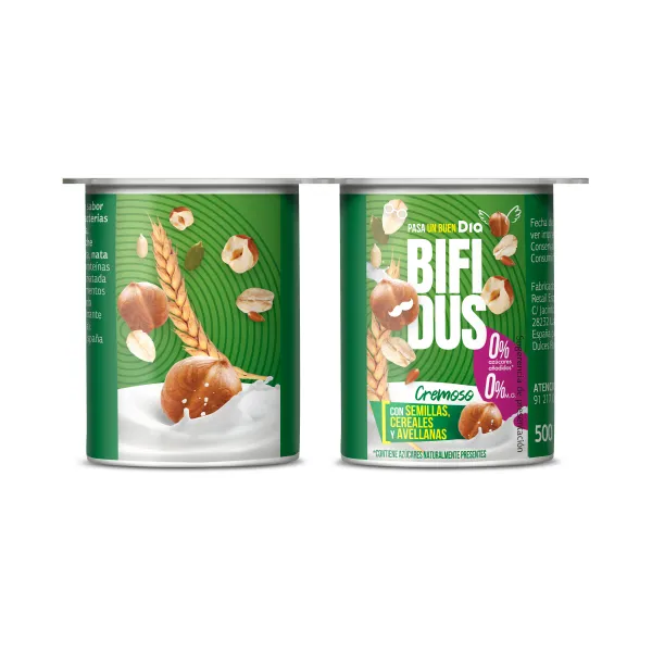 Bífidus con semillas, cereales y avellanas doble 0% Dia pack 4 x 125 g 2