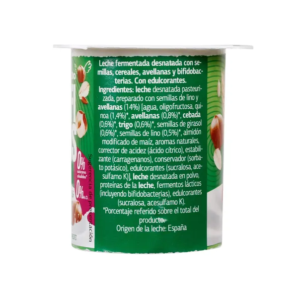Bífidus con semillas, cereales y avellanas doble 0% Dia pack 4 x 125 g 4