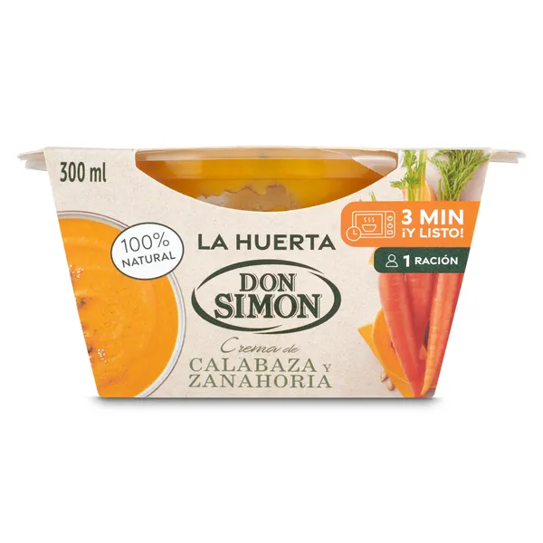 Crema de calabaza y zanahoria Don Simón 300 ml 4