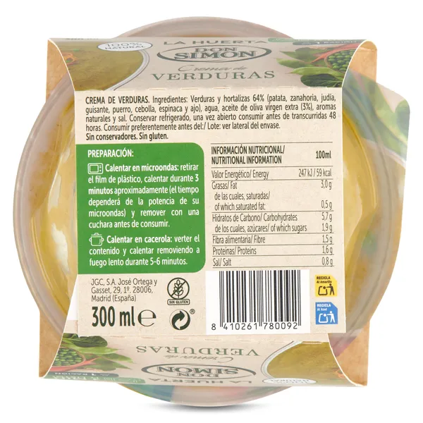 Crema de verduras Don Simón 300 ml 3