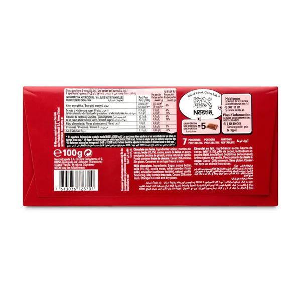 Chocolate con leche Dolca 100 g 3