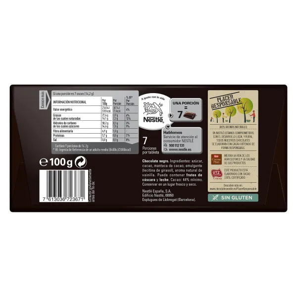 Chocolate negro Dolca 100 g 3