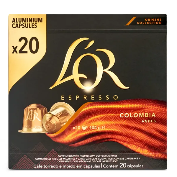 Cápsulas de café Colombia L'Or 20 unidades 2