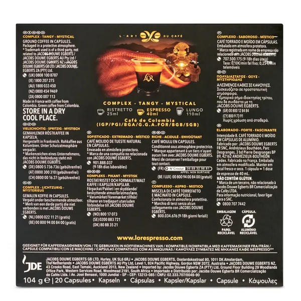 Cápsulas de café Colombia L'Or 20 unidades 4
