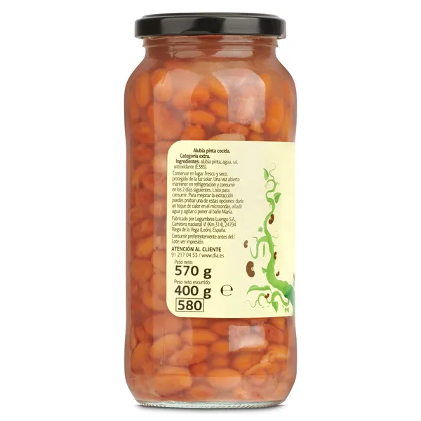 Alubias pintas cocidas Dia Vegecampo 400 g 2