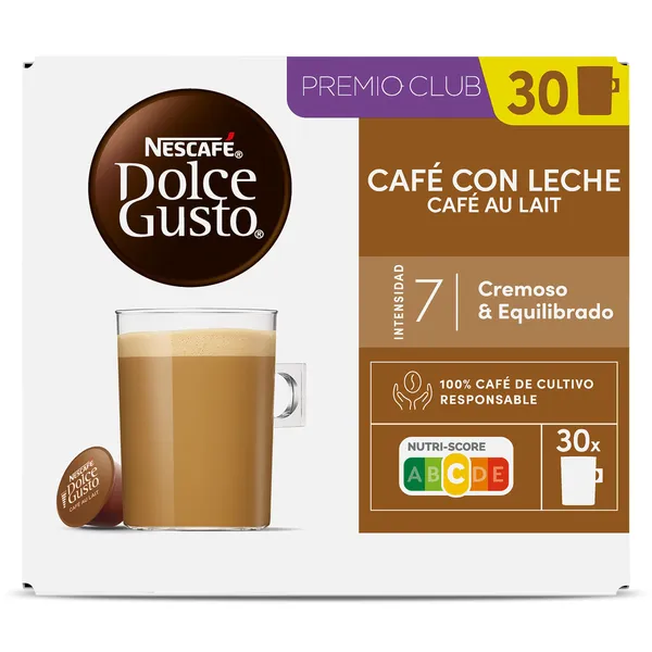 Cápsulas de café con leche Dolce Gusto 30 unidades 2