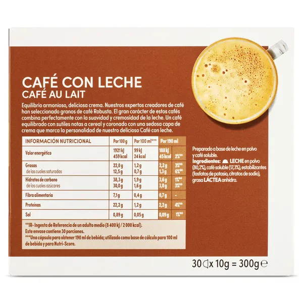 Cápsulas de café con leche Dolce Gusto 30 unidades 3