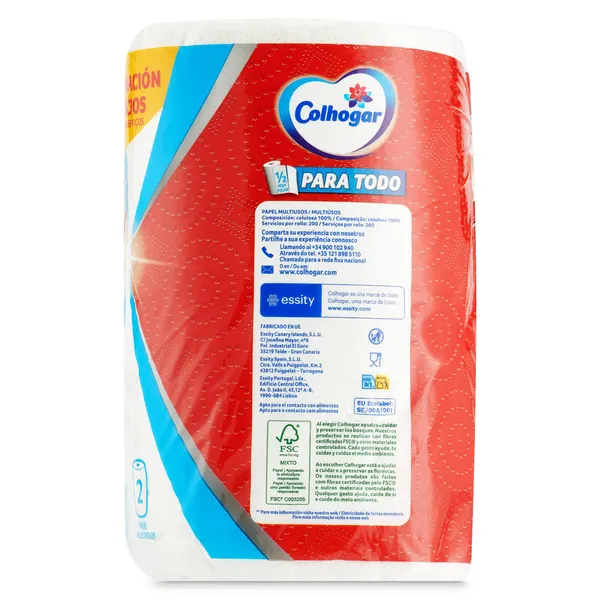 Papel de cocina para todo Colhogar 2 unidades 4