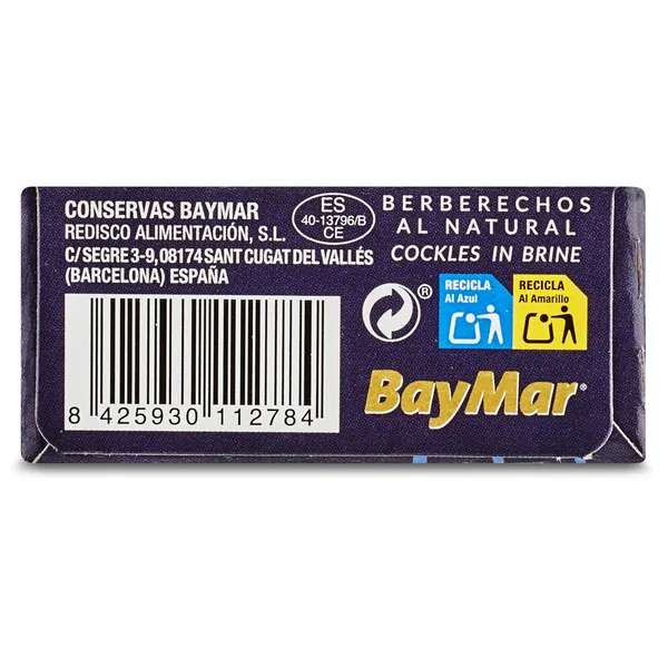 Berberechos al natural 55/65 piezas Baymar lata 63 g 4