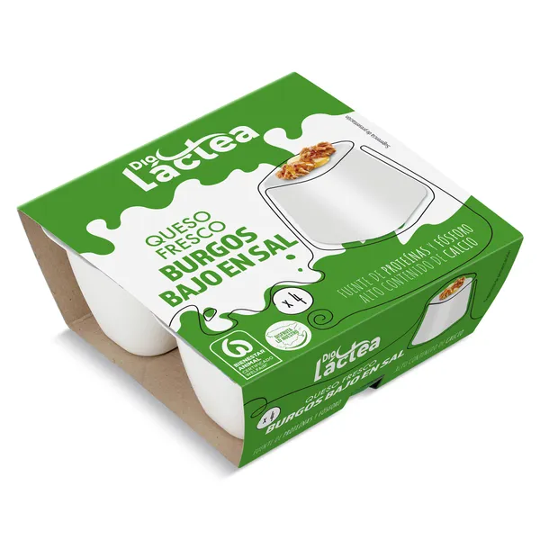 Queso fresco bajo en sal Dia Láctea 4 x 62.5 g 3