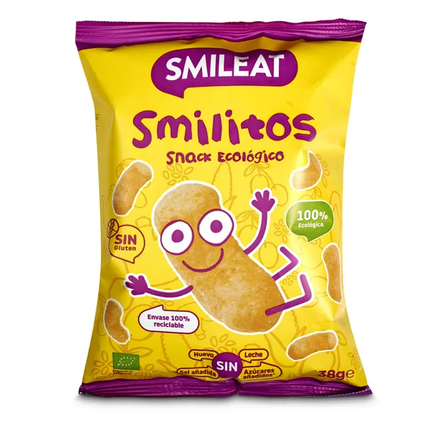 Snack ecológico smilitos Smileat bolsa 38 g