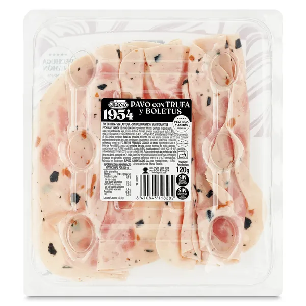 Jamón de pavo con trufa y boletus Elpozo 120 g 3