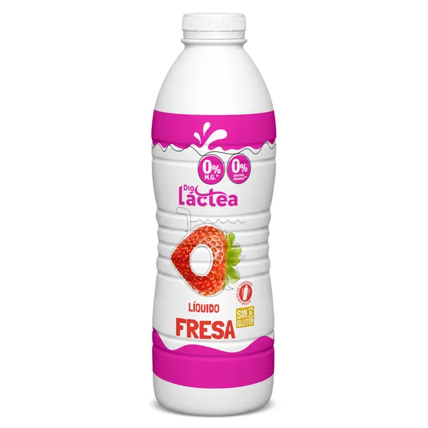 Yogur líquido de fresa desnatado Dia Láctea 1 Kg 2