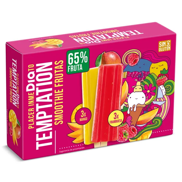 Polos smoothie de frutas 65% Dia Temptation 6 x 52 g 3