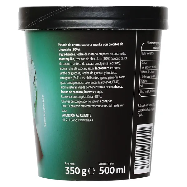 Tarrina de menta con chocolate Dia Temptation 350 g 5