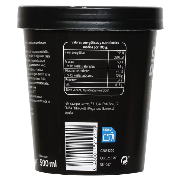 Tarrina de menta con chocolate Dia Temptation 350 g 6