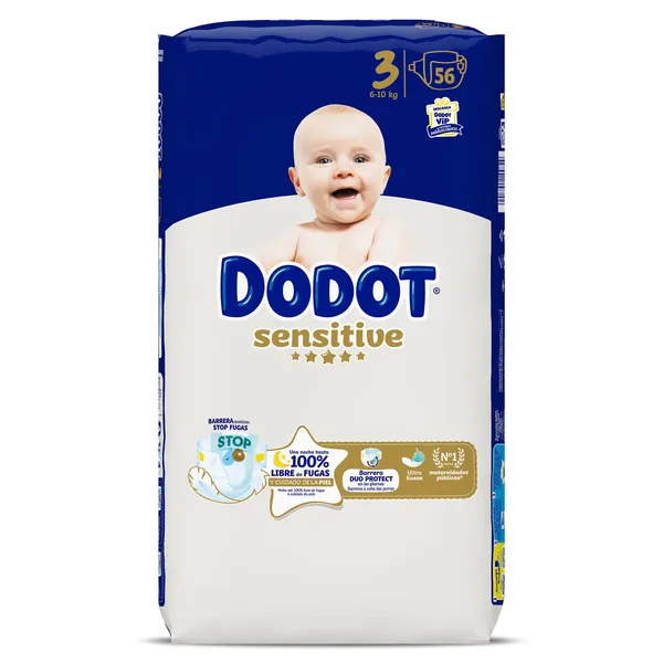 Pañales 6-10 kg talla 3 Dodot 56 unidades 2