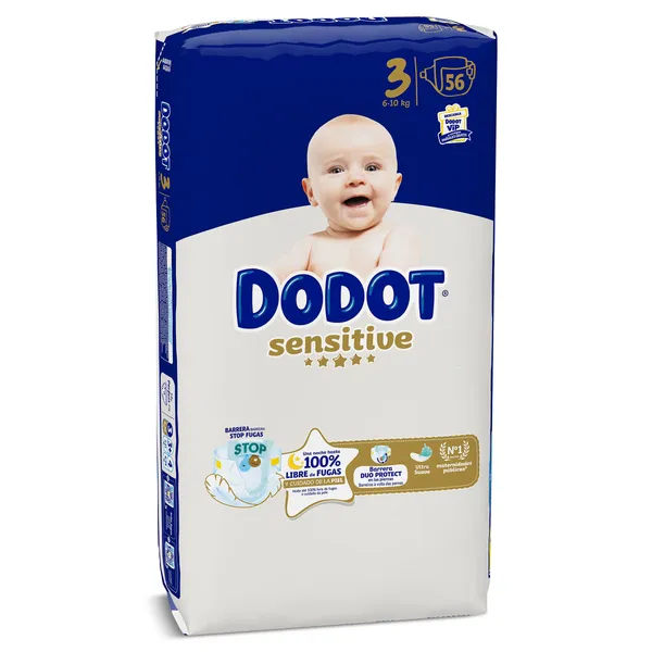 Pañales 6-10 kg talla 3 Dodot 56 unidades 3