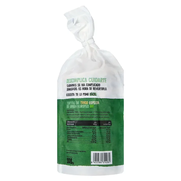 Tortitas de espelta bio Ecocesta bolsa 108 g 2